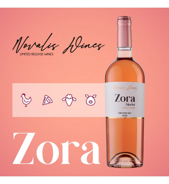 Novalis Wines ZORA Merlot - Vin Rose Sec - Romania - 0.75L